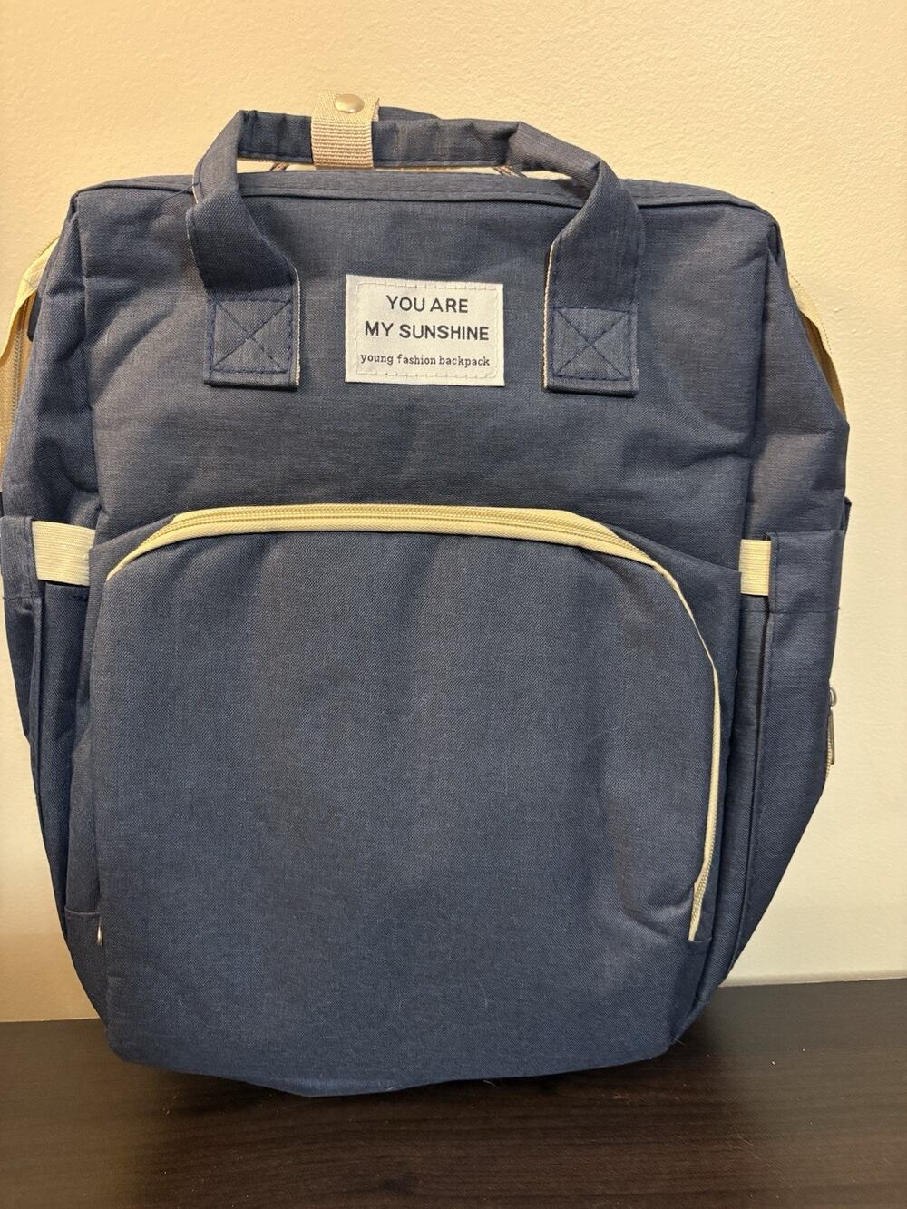 New Diaper Bag Backpack Navy Blue Baby Travel Bag Changing Pad Insulated Pockets